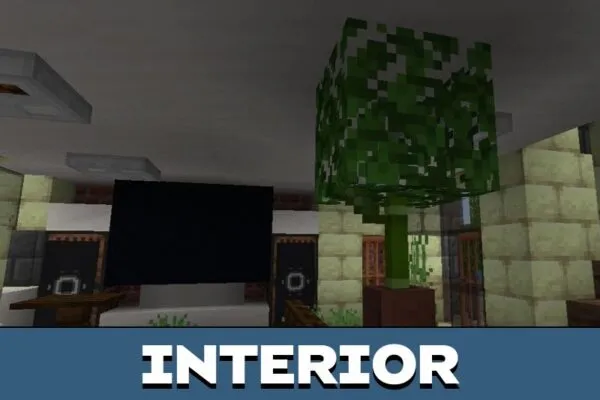 Interior from Abandoned House Map for Minecraft PE