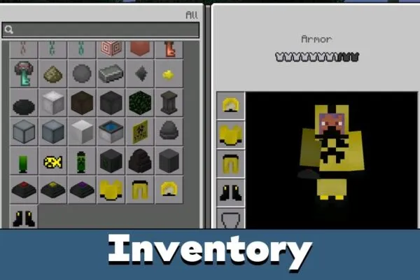 Inventory from Nuclear Mod for Minecraft PE