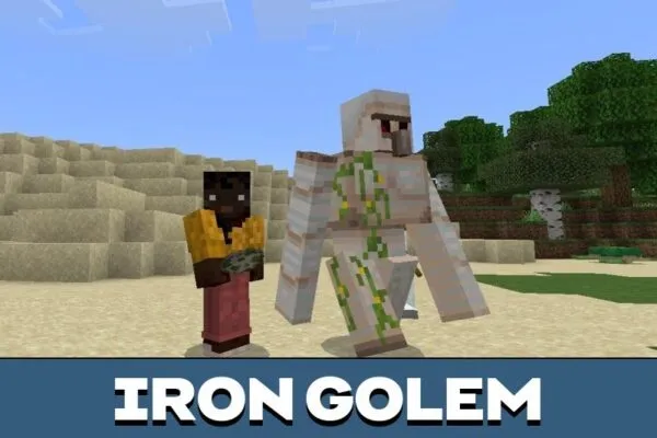 Iron Golem from Mob Eggs Mod for Minecraft PE