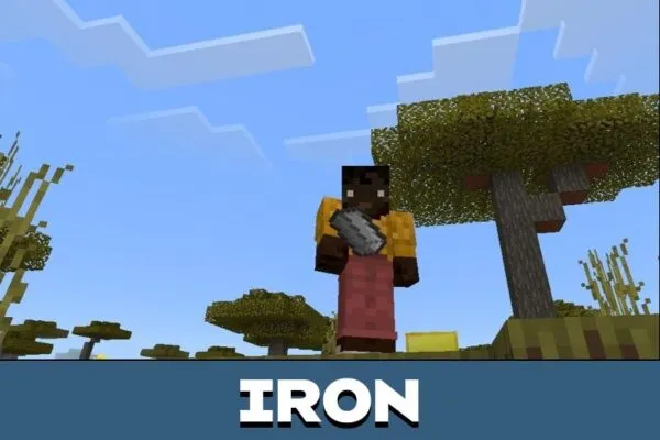 Iron from Mineral Texture Pack for Minecraft PE