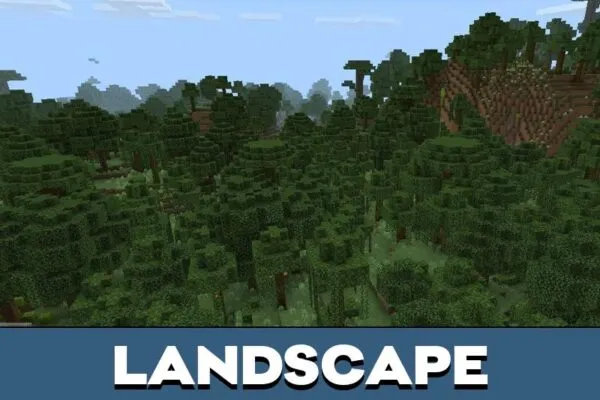 Landscape from Jungle Mod for Minecraft PE