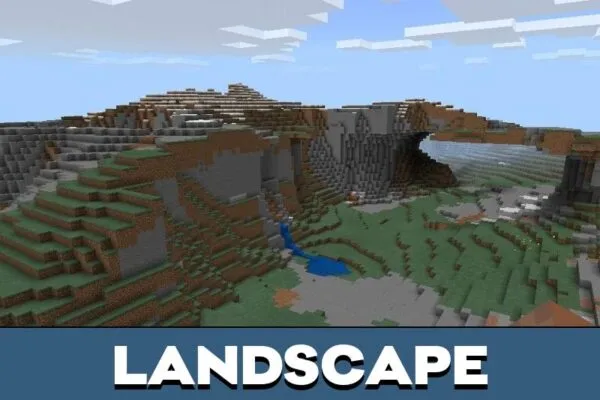 Landscape from Mountains Mod for Minecraft PE