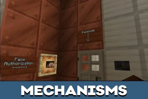 Mechanisms from Dungeon Escape Map for Minecraft PE