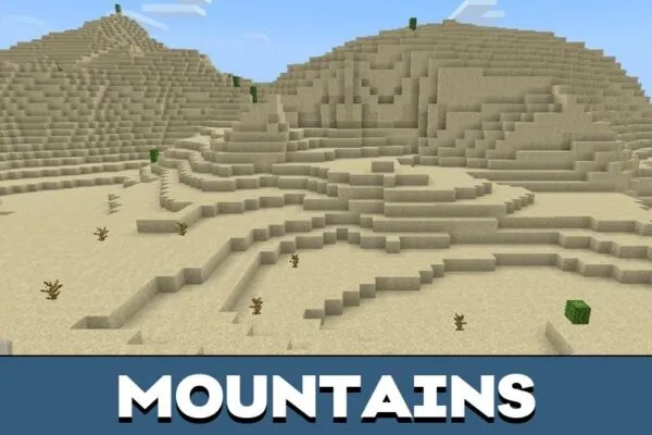 Mountains from Desert Mod for Minecraft PE