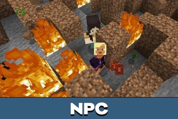 NPC from Fire Magic Mod for Minecraft PE