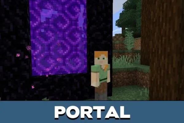 Portal from Nether Mod for Minecraft PE