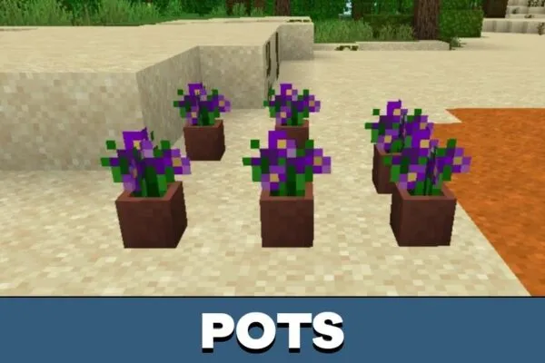 Pots from Fauna and Flora Mod for Minecraft PE