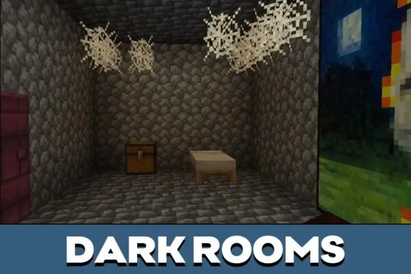 Dark Rooms from Dungeon Escape Map for Minecraft PE