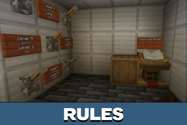 Rules from Dungeon Escape Map for Minecraft PE