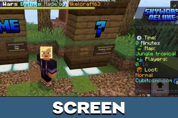 Screen from SkyWars Map for Minecraft PE