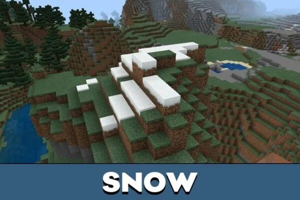 Snow from Mountains Mod for Minecraft PE