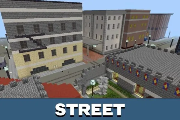 Street from Resident Evil Map for Minecraft PE