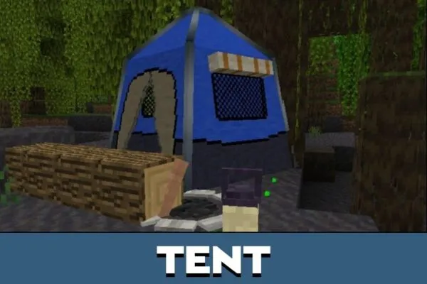 Tent from Sleeping Bag Mod for Minecraft PE