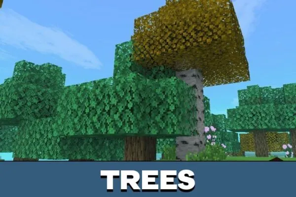 Trees from IRIS Shader for Minecraft PE