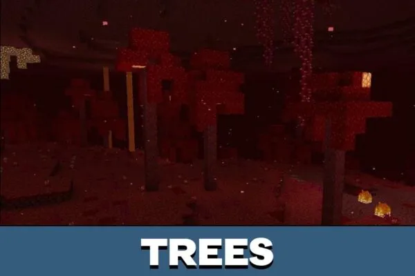 Trees from Nether Mod for Minecraft PE