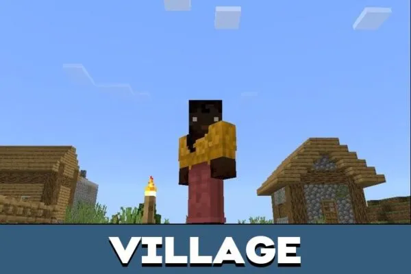 Village from Castle Defence Map for Minecraft PE