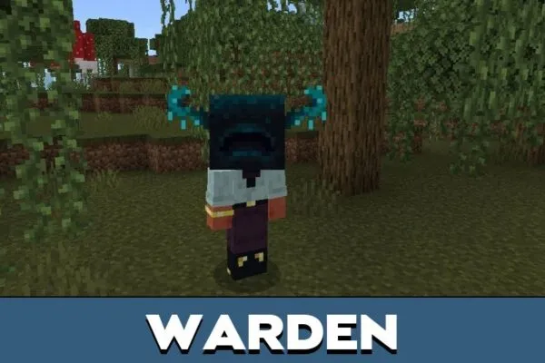 Warden from Mob Heads Mod for Minecraft PE