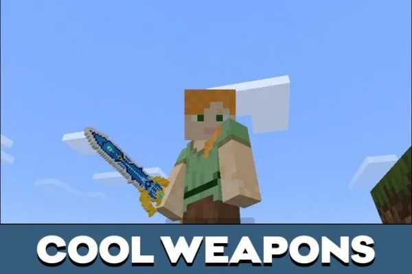 Weapon from Genshin Impact Texture Pack for Minecraft PE