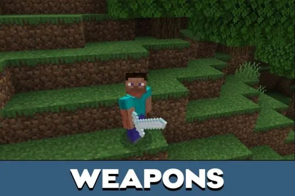 Weapons from Quartz Mod for Minecraft PE