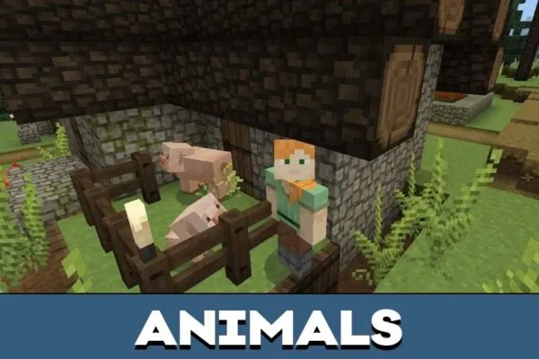 Animals from Medieval Texture Pack for Minecraft PE