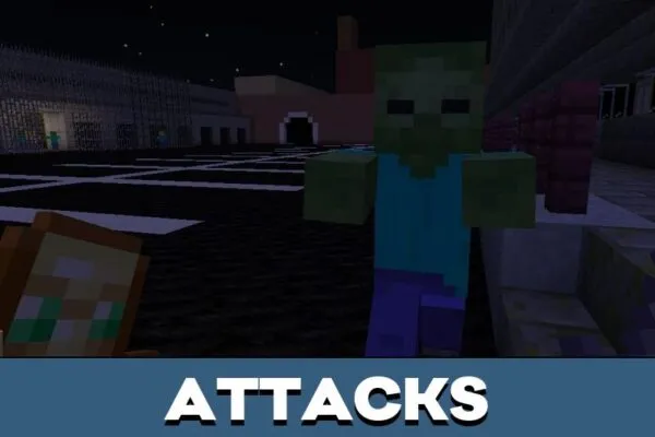 Attacks from Zombie Waves Map for Minecraft PE