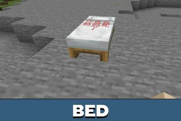 Bed from Anime Girl Texture Pack for Minecraft PE