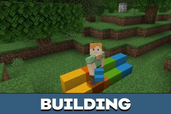 Building from Stairs Mod for Minecraft PE