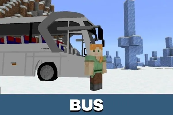 Bus from Mercedes Mod for Minecraft PE