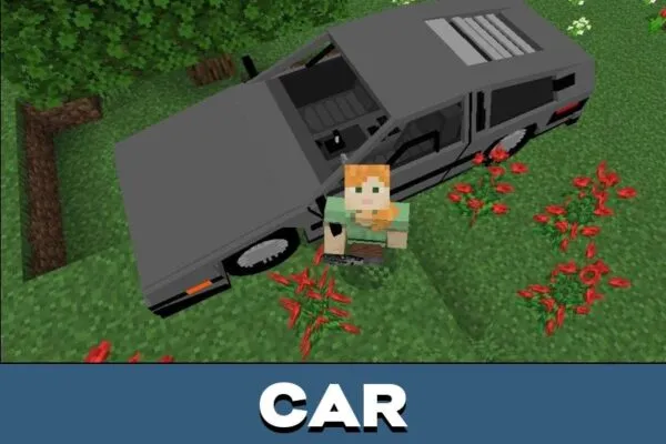 Car from Delorean Mod for Minecraft PE