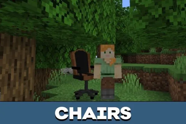 Chairs from Furniture Mod for Minecraft PE