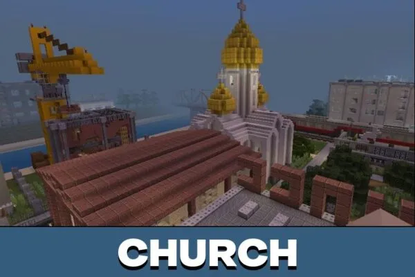 Church from Russian City Map for Minecraft PE