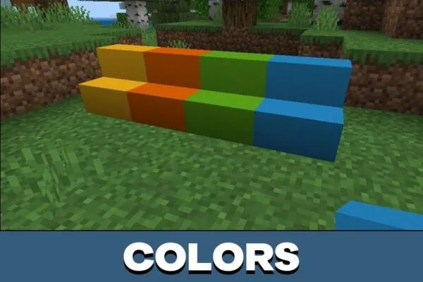 Colors from Stairs Mod for Minecraft PE