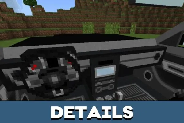 Details from Police Car Mod for Minecraft PE