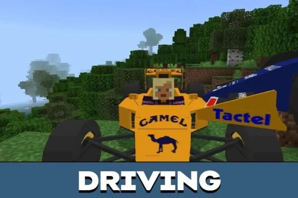 Driving from Formula 1 Mod for Minecraft PE