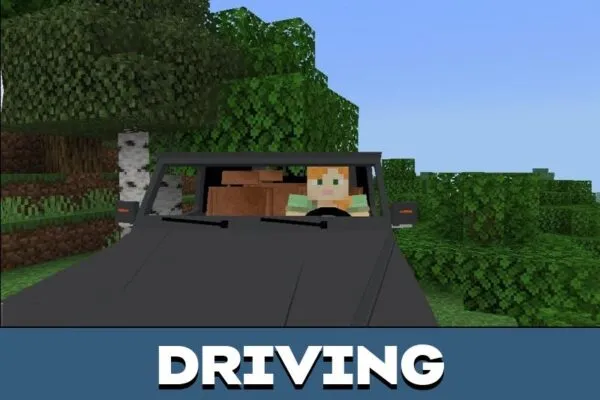 Driving from G Wagon Mod for Minecraft PE