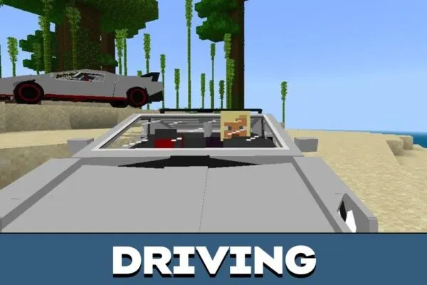 Driving from Lamborghini Mod for Minecraft PE