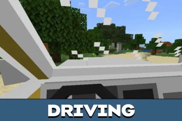 Driving from Limousine Mod for Minecraft PE