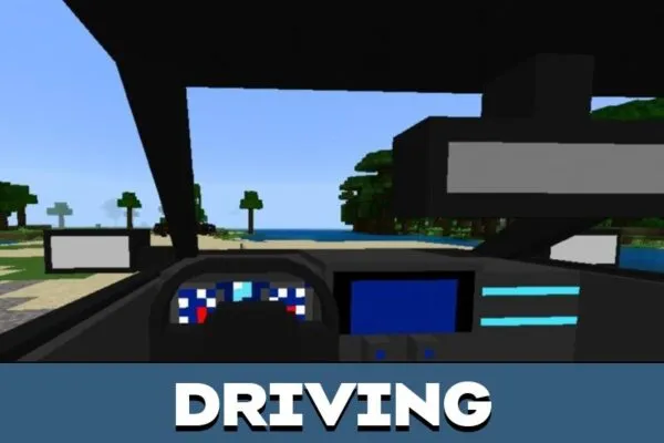 Driving from Mercedes Mod for Minecraft PE