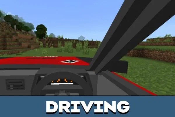 Driving from Nissan Mod for Minecraft PE