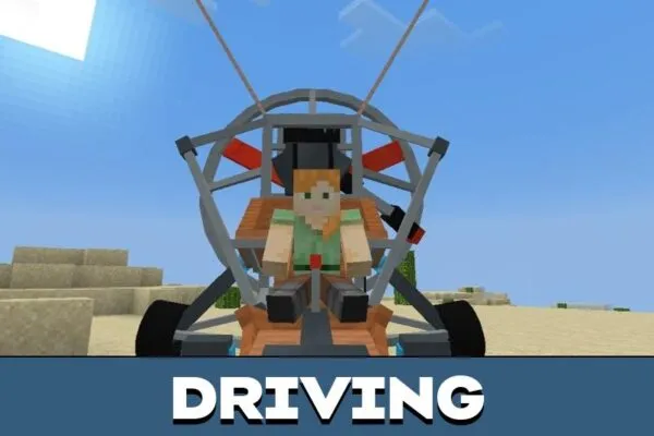 Driving from Parachute Mod for Minecraft PE