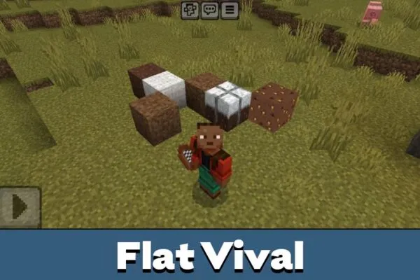 Flatvival from Flat World Mod for Minecraft PE