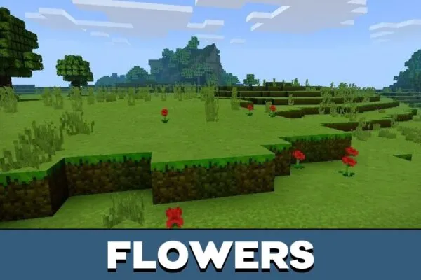 Flowers from Realistic World Mod for Minecraft PE