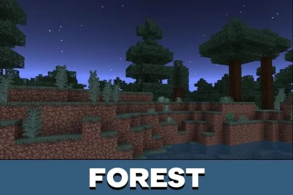 Forest from Night Vision Mod fore Minecraft PE