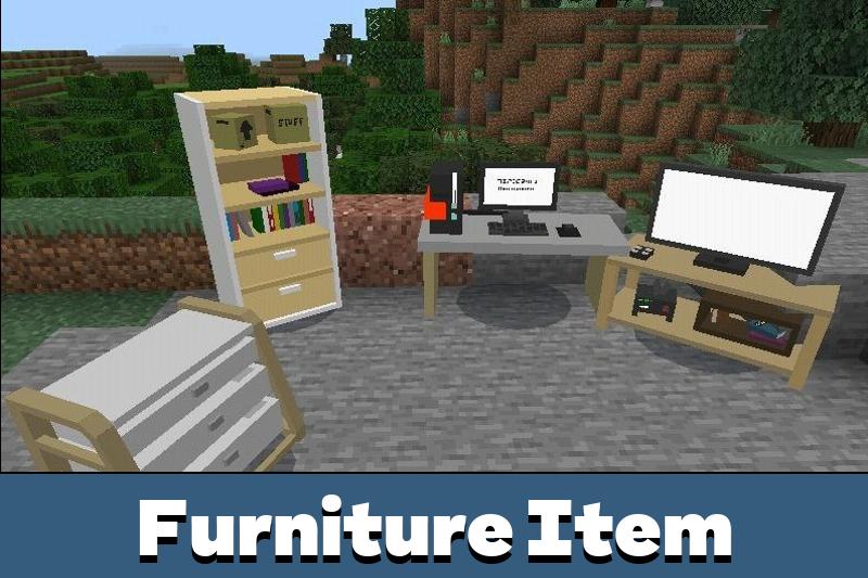Download Furniture Items Mod for Minecraft PE Furniture Items Mod for