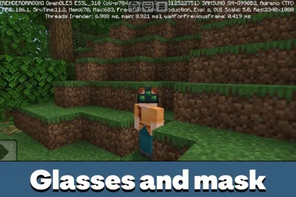 Glasses from Night Vision Mod fore Minecraft PE