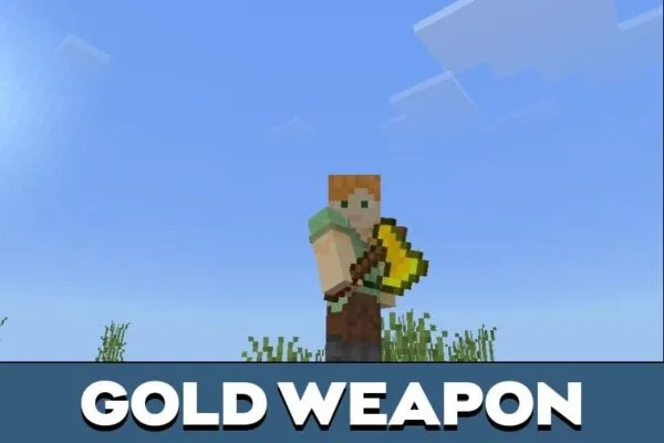 Gold Axe Mod for Minecraft PE