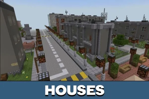 Houses from Russian City Map for Minecraft PE