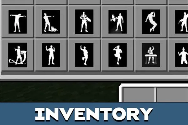 Inventory from Emotes Mod for Minecraft PE