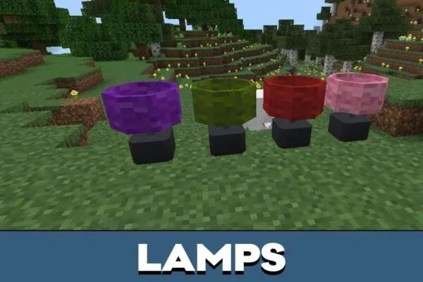 Lamps from Furniture Mod for Minecraft PE