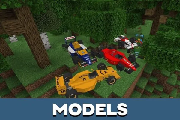 Models from Formula 1 Mod for Minecraft PE